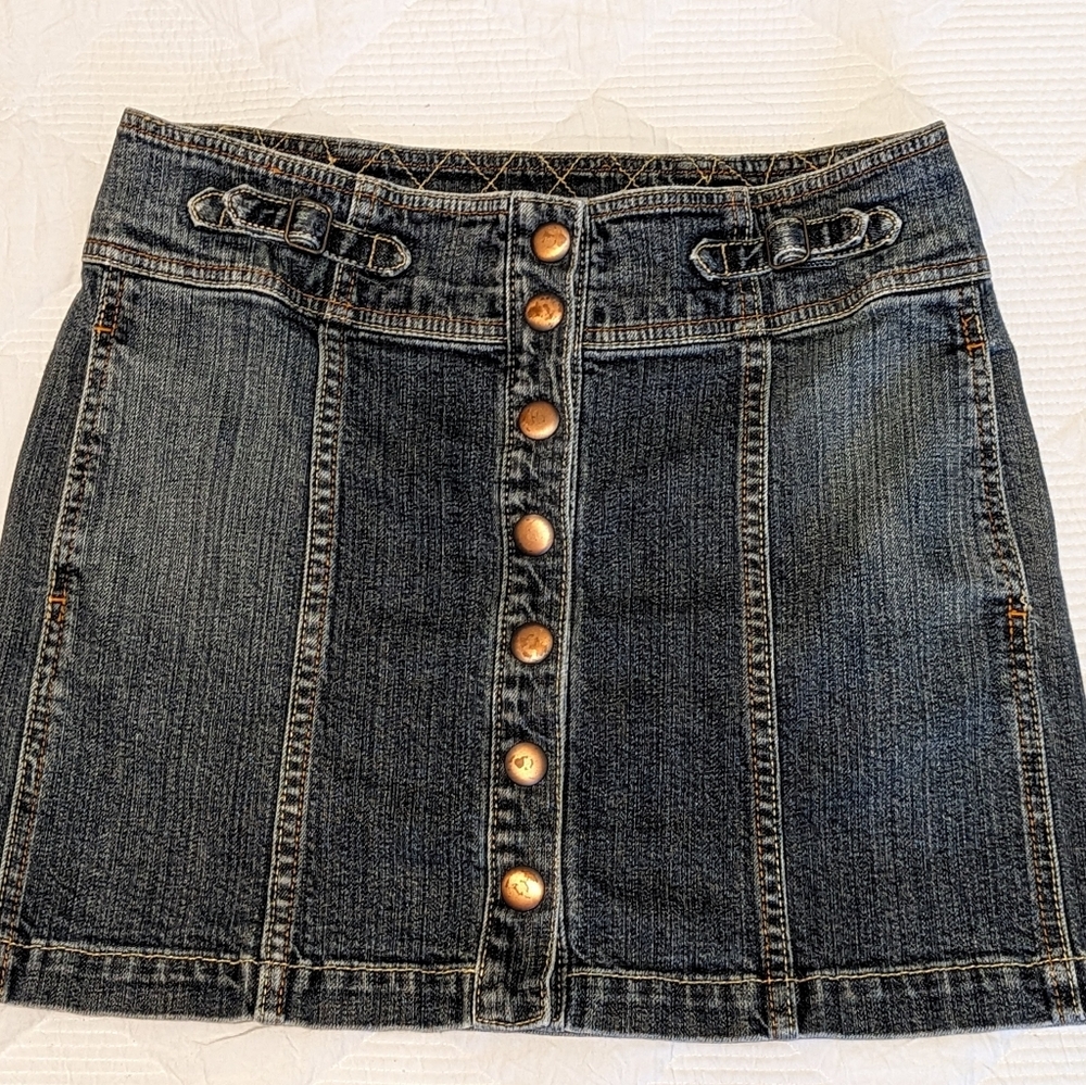 GAP Y2K Denim Mini Skirt Size 6 - Picture 1 of 8
